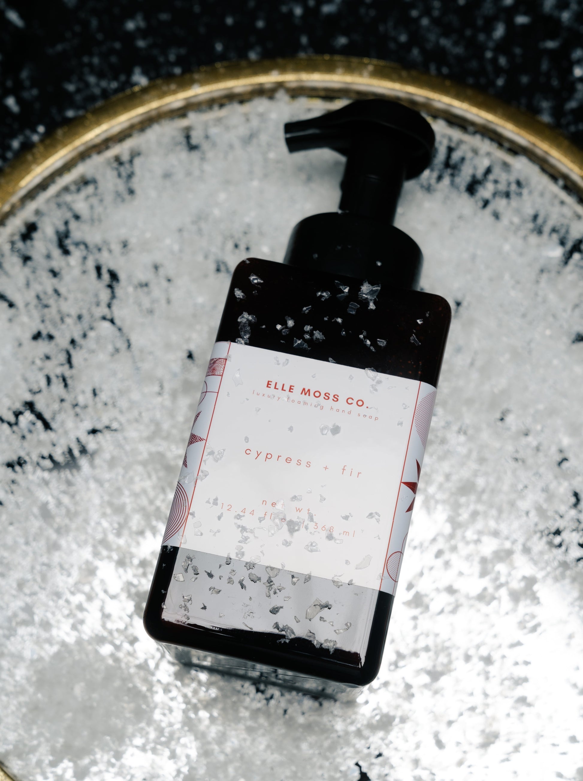 cypress + fir luxury foaming hand soap by elle moss, co. in the 2023 holiday collection.