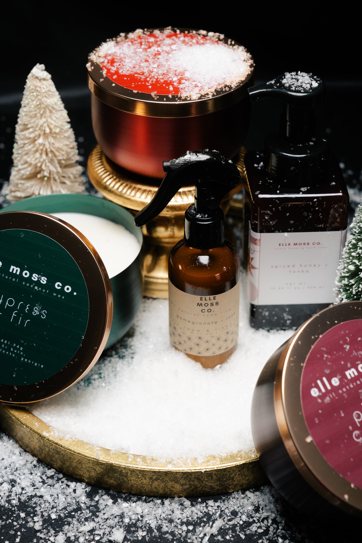 elle moss. co. 2023 holiday collection - the perfect one stop home fragrance shop available online via shopify.